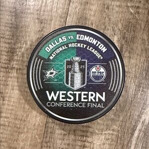 NWT 2025 Western Conference Final Dallas Stars vs Edmonton Oilers Hockey Puck